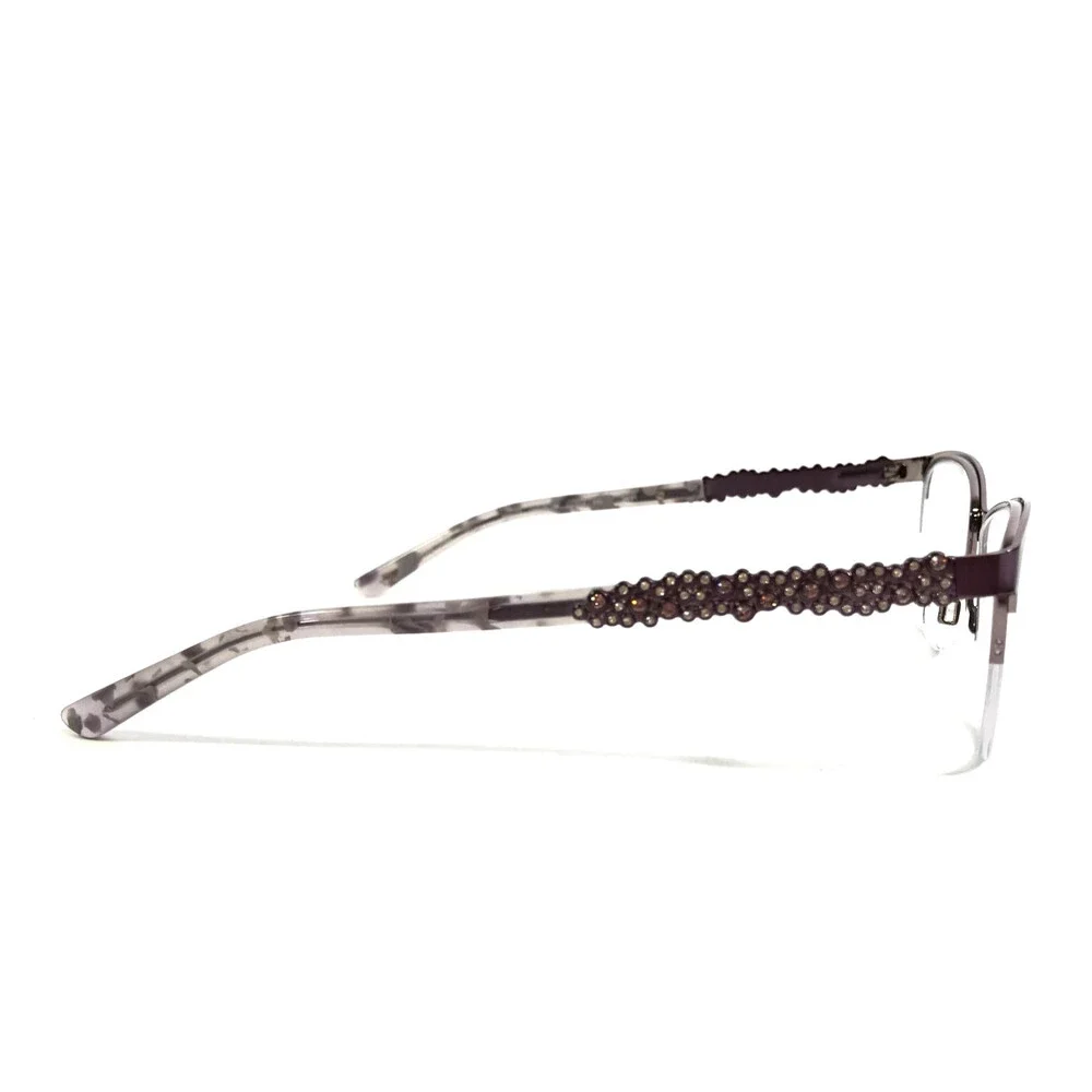 Bebe Eyeglasses Frames BB5177 500 PLUM Purple Cat Eye Swarovski 52-17-135
